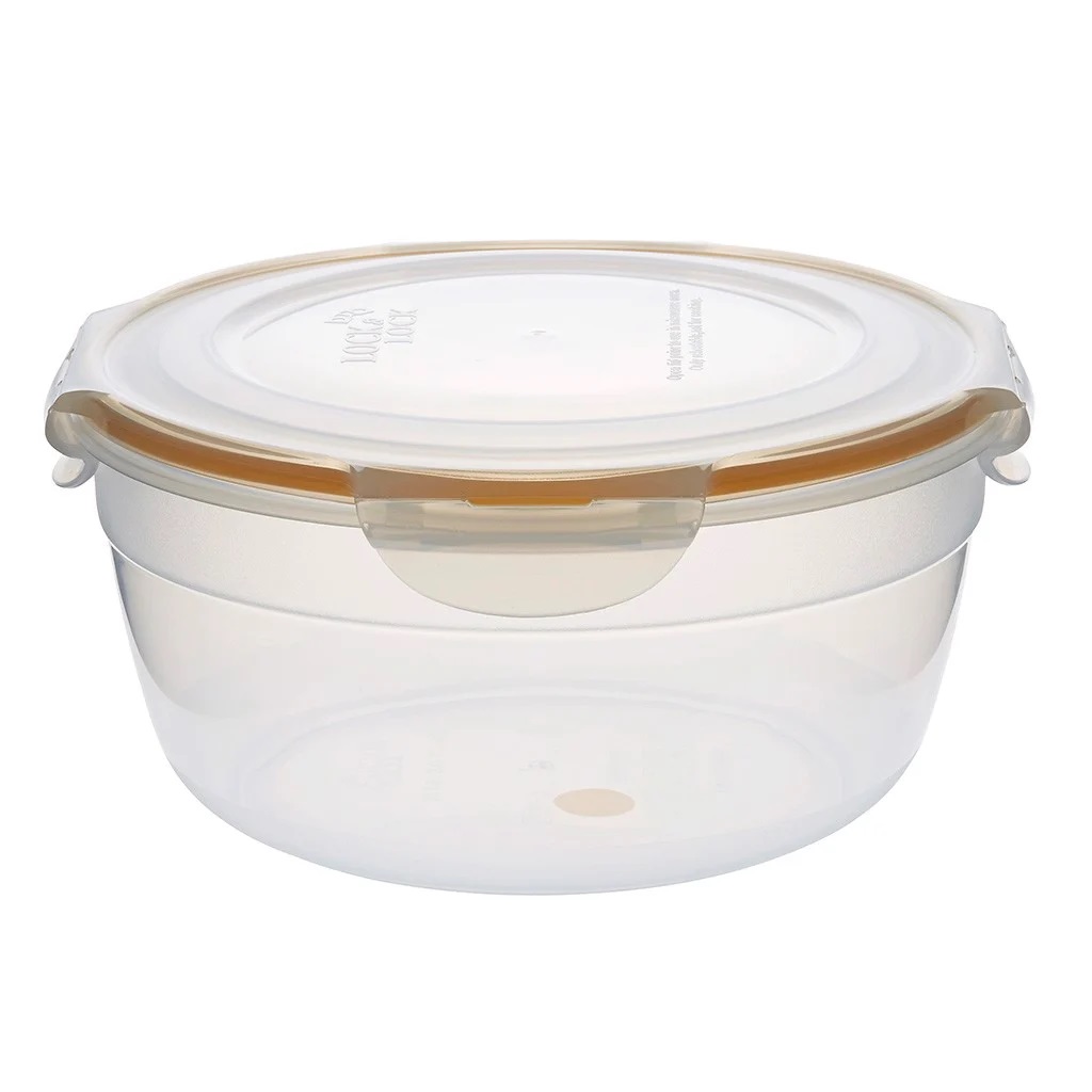 Hộp bảo quản thực phẩm hình tròn LocknLock Nestable 2.1L - Silicone vàng - HSM946EM, , large image number 1